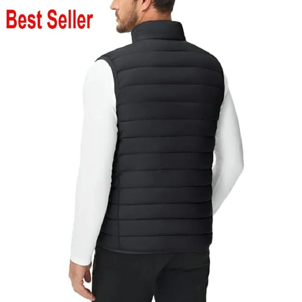 Men's Lightweight Packable Puffer Vest Windproof Water-Resistant Outdoor Travel